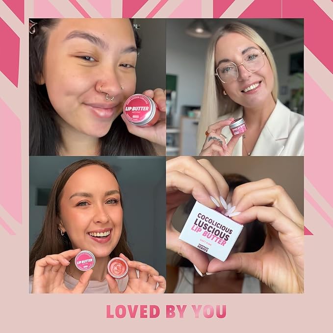 100% Natural Tinted Lip Butter Sleeping Lip Mask Clean Petroleum Free Lip Moisturizer and Conditioner for Dry Lips Intensive Lip Balm and Lip Therapy Skin Care with Mango butter (Light Pink)-GlimoraGlow