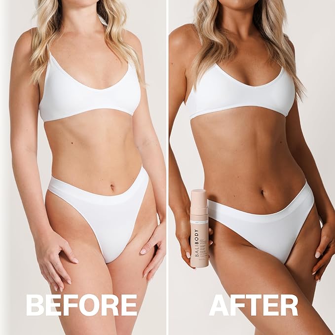 Bali Body Self Tanner Mousse Dark – Sunless Tanning Foam for Body | Natural, Streak-Free, Fake Tan | Vegan, Cruelty-Free, Organic Self Tan Mousse for All Skin Types (200ml/6.7 fl oz)-GlimoraGlow