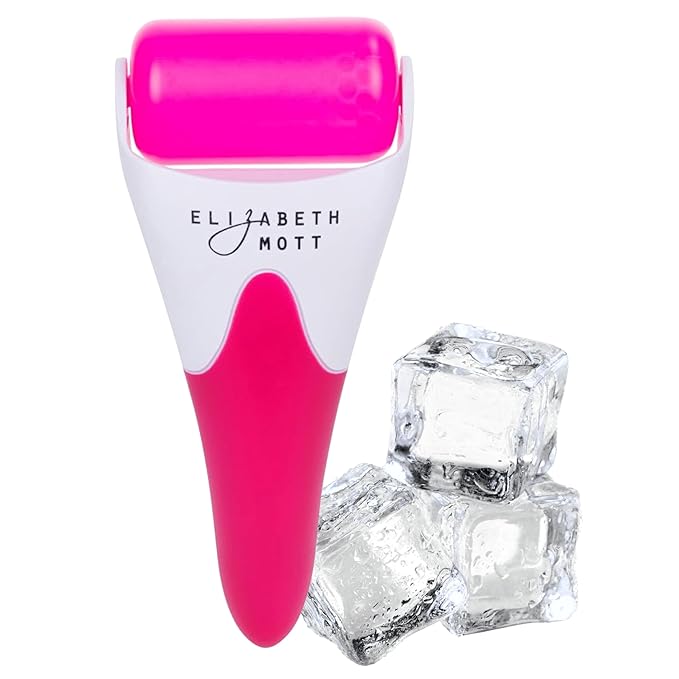 Elizabeth Mott Ice Roller for Face & Eyes Cooling Facial Massager to Reduce Puffiness Under-Eye Bags & Swelling Tighten Pores Boost Circulation Soothe Irritation, Numb Pain for Women and Men-GlimoraGlow