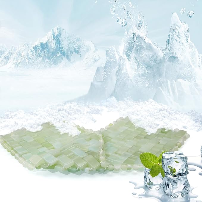 Jade Eye Mask, gemshan 2 Pcs Stone Eye Mask Hot or Cold Use, Green Jade Facial Eye Sleeping Mask-GlimoraGlow