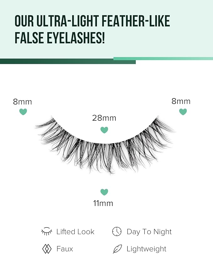 Short Eyelashes Natural Look Wispy Lashes Natural Fake Lashes C Curl Eye Lashes Wispies Eyelashes Fluffy False Lashes Pack 7 Pairs-GlimoraGlow
