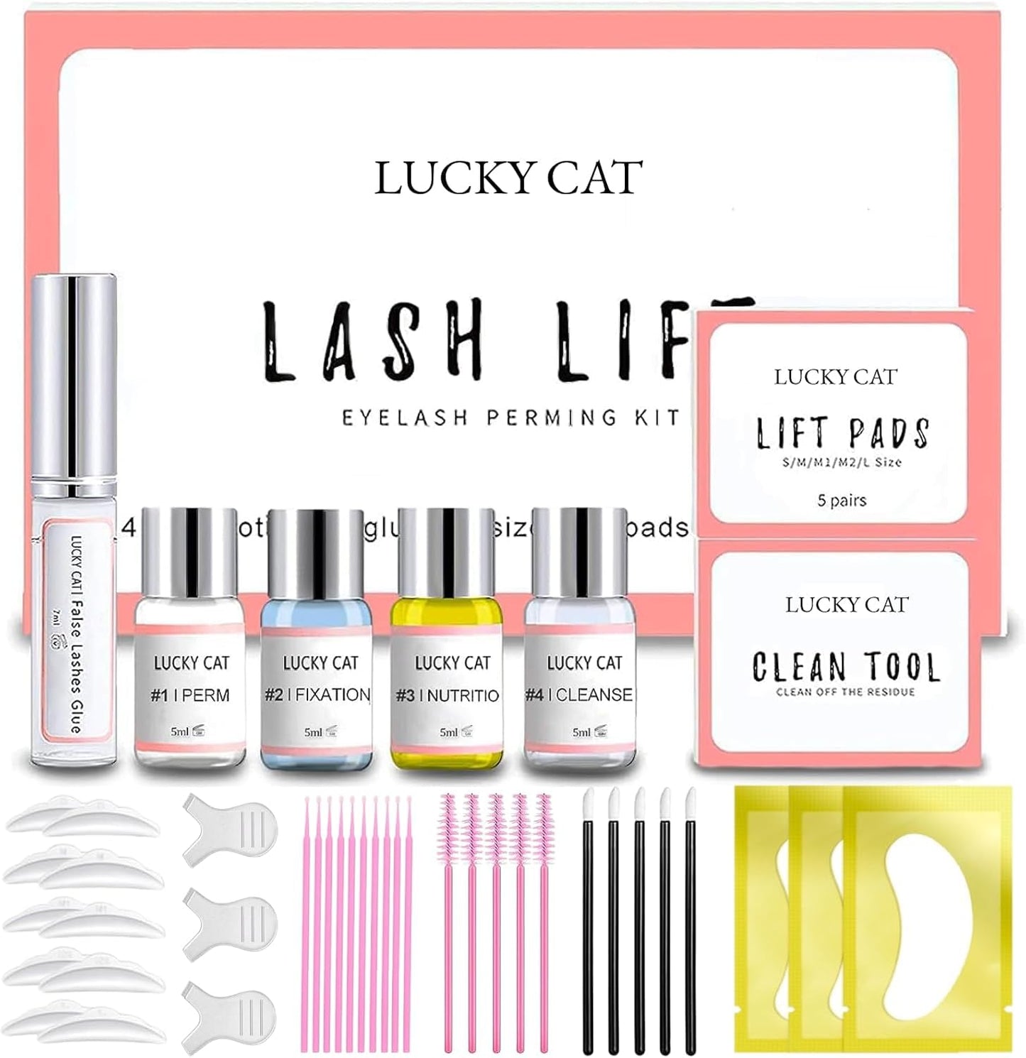 2025 Lash Lift Kit, Professional Eyelash Perm Kit, Easy for Beginner Achieve Curling and Lifting Lash, Suitable for Salon & Home DIY-GlimoraGlow