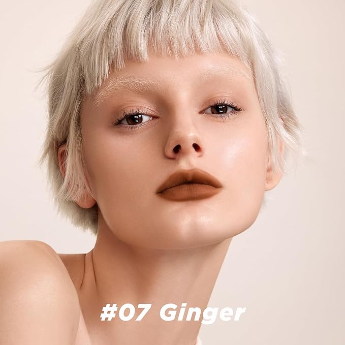 ITY Velvet Matte Finish Lip Stain-Mousse Textured Lip Clay, Orange Shade, Conceals Lip Lines, Rich Pigment Lip Tint Lipsticks, 0.14 oz (4g) in Ginger-GlimoraGlow