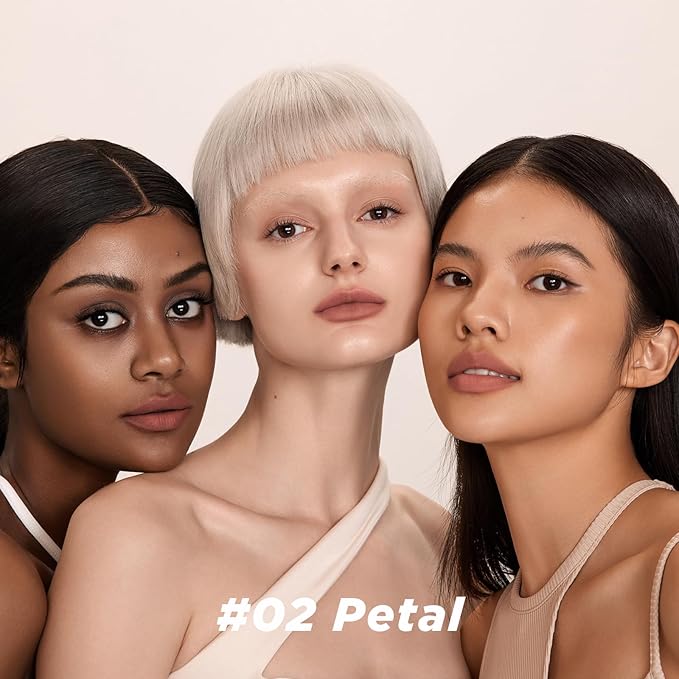 ITY Velvet Matte Finish Lip Stain-Mousse Textured Lip Clay, Nude Shade, Conceals Lip Lines, Rich Pigment Lip Tint Lipsticks, 0.14 oz (4g) in Petal-GlimoraGlow