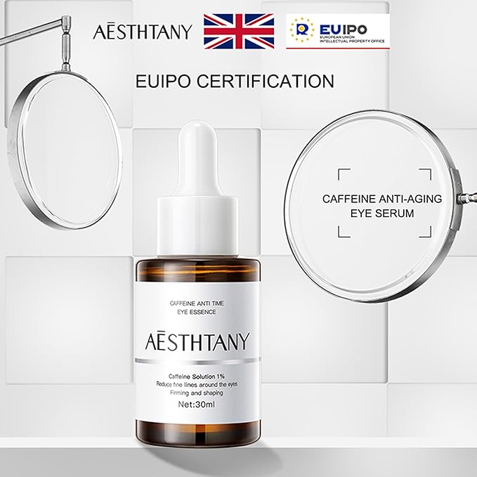 Caffeine Niacinamide Organic Carnosine Serum 1 Fl Oz / 30ml Reduce fne lines around the eyesFirming and shaping Anti-Aging,Moisturizing, Anti-Wrinkle Eye Serum - Skin Repair (Caffeine)-GlimoraGlow