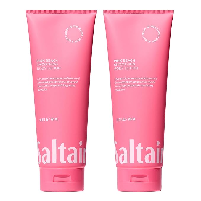 Saltair Body Lotion - 2 Pack Moisturizing Lotion For Dry Skin. Pink Beach Scented Hydrating Body Cream with Nourishing Moisturizer Formula. Skin Care for Women and Men. 2x 10oz Tubes-GlimoraGlow