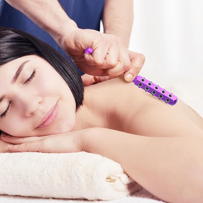 Up Lifting Massaging Beauty Roller Radiance Roller 30 Germanium Stone Face Roller for Uplift and Skin Care,Uplifting Face Massager (Purple)-GlimoraGlow