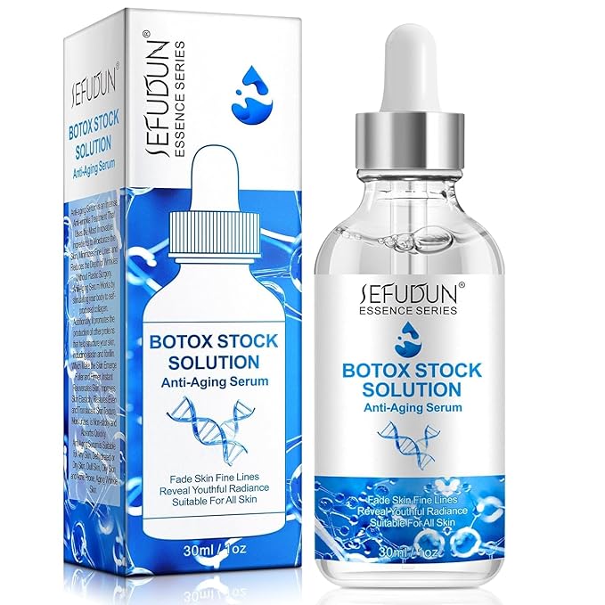 Botox Facial Serum for Anti-Aging, Instant Firming, Fine Line Reduction, Wrinkle Minimization, Collagen Boosting, Hydrating, 1 fl oz-GlimoraGlow
