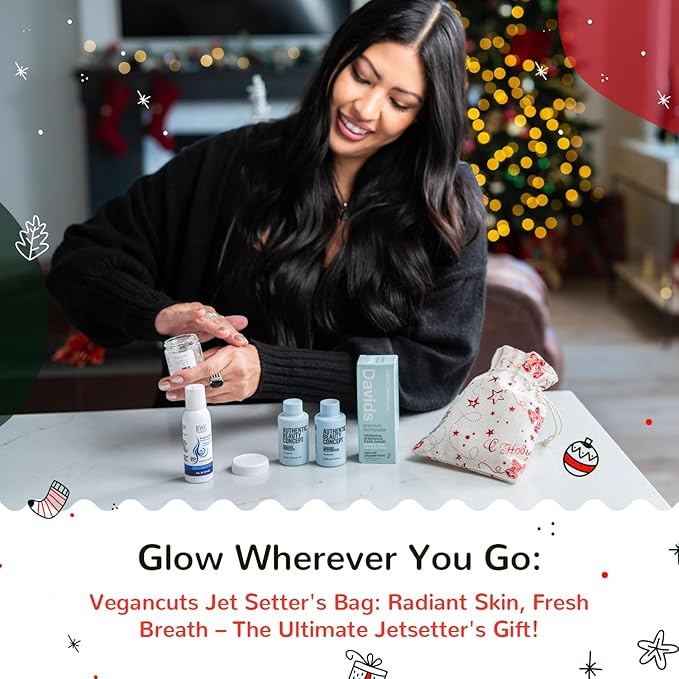 Jet Setter's Selfcare Essentials - Vegan Beauty Set Gift for Women - On-the-Go Skincare And Vacation Beauty Essentials - Compact Travel Size Beauty Products Gift Set - Great Christmas Gift for Her-GlimoraGlow