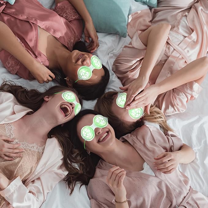 12 Pcs Cucumber Eye Pads Gel Eye Masks Cooling Heating Eye Pads Spa Party Favors Sleepover Party Slumber Party Supplies-GlimoraGlow