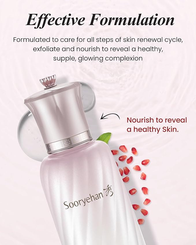 Sooryehan Ultimate Pomegranate (Ampoule Set, 1.9fl oz) - Skin Elasticity, Reduced Wrinkles & Skin Tone Improvement, Elastin, Vitamin C, Adenosine & Niacinamide-GlimoraGlow