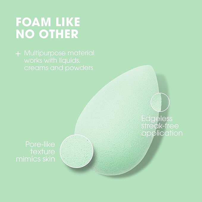 Beautyblender® | Mint Beauty Blender Makeup Sponge, Super-Soft Foam Easily Blends Foundations, Powders & Creams, Made in USA, Reusable, Washable, Streak Free Application, Vegan, Cruelty Free-GlimoraGlow