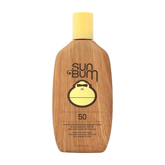 Sun Bum Original SPF 50 Sunscreen Body Lotion - Broad Spectrum Moisturizing Sunscreen with Vitamin E - Hawaii 104 Act Compliant (Made without Octinoxate & Oxybenzone) - 8 oz-GlimoraGlow