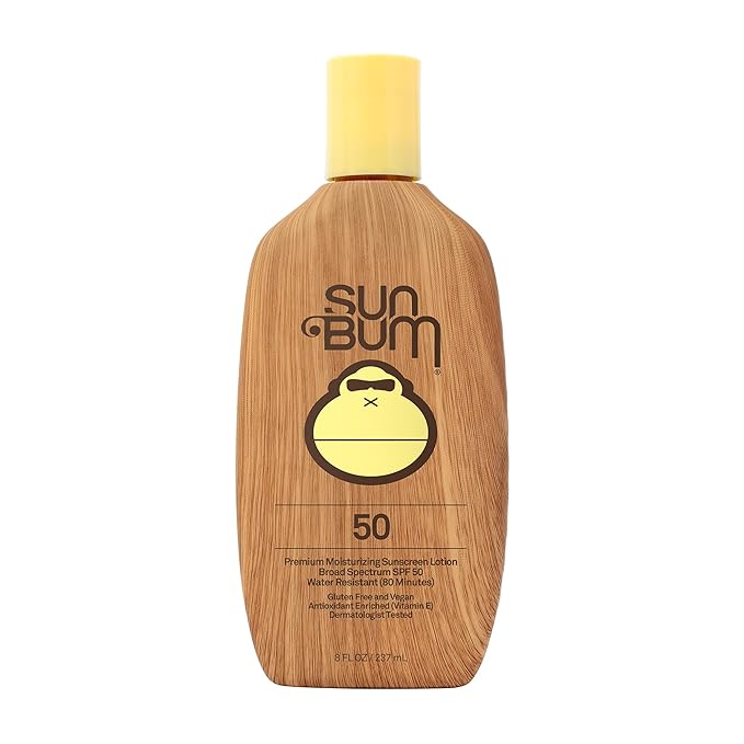 Sun Bum Original SPF 50 Sunscreen Lotion | Vegan and Reef Friendly (Octinoxate & Oxybenzone Free) Broad Spectrum Moisturizing UVA/UVB Sunscreen with Vitamin E | 8 oz (Pack of 2)-GlimoraGlow