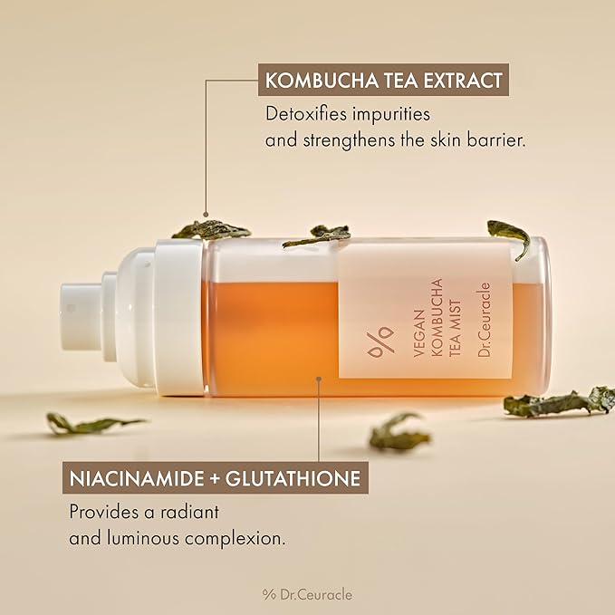 Dr.Ceuracle Vegan Kombucha Tea Mist - Hydrating Face Mist, Portable Milky Spray Serum, Korean Skincare (80 ml / 2.70 fl. oz.)-GlimoraGlow
