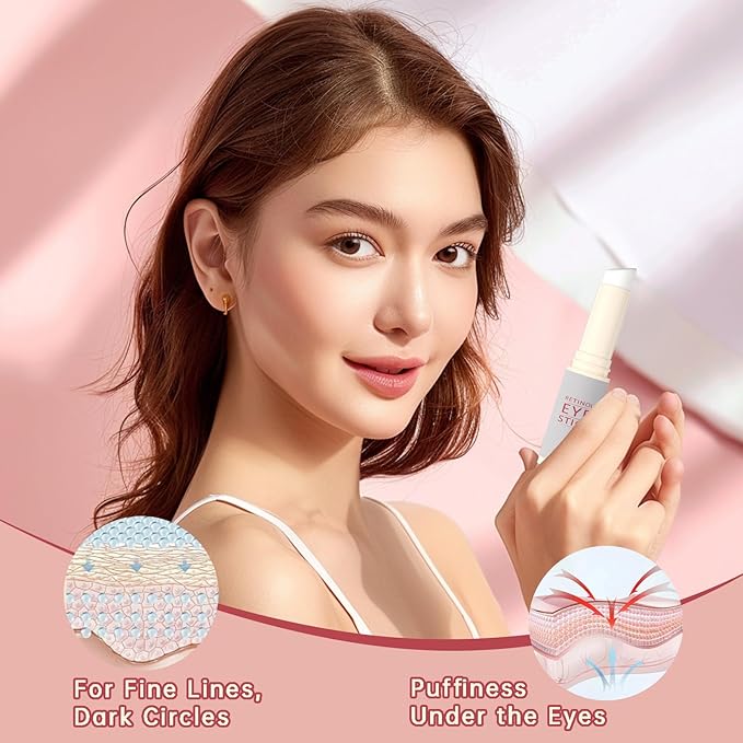 2Pcs Retinol Eye Stick, Retinol Under Eye Cream for Puffiness and Dark Circles, Hydrating Eye Cream Anti Aging for Enhanced Under Eye Nourishment.-GlimoraGlow