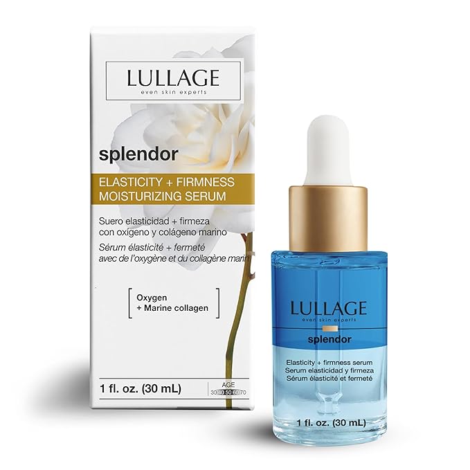 LULLAGE Splendor Elasticity & Firmness Moisturizing Face Serum for Women - Fast Absorbing Day & Night Hydrating Serum with Oxygen & Marine Collagen - 1 Fl. Oz Bottle-GlimoraGlow