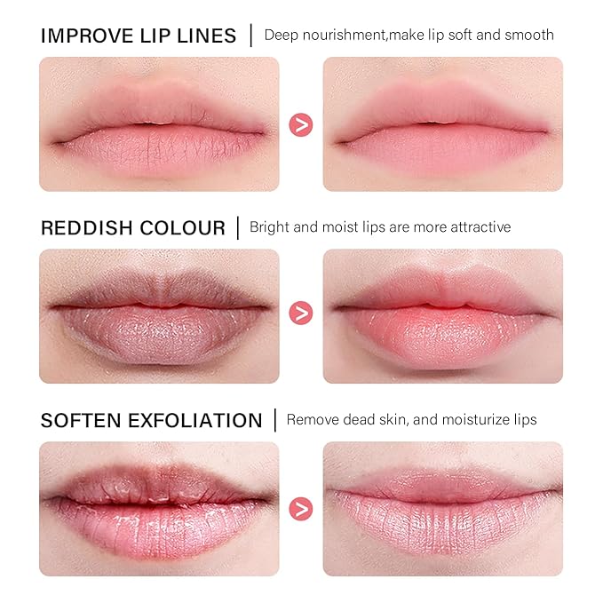Hydrating Lip Sleeping Mask - Day and Night Repair Lip Balm for Chapped Dry Lips - Reduce Lip Lines, Enhance Lip Color, Hydrate & Plump Lips Care Lip Mask (Grape)-GlimoraGlow
