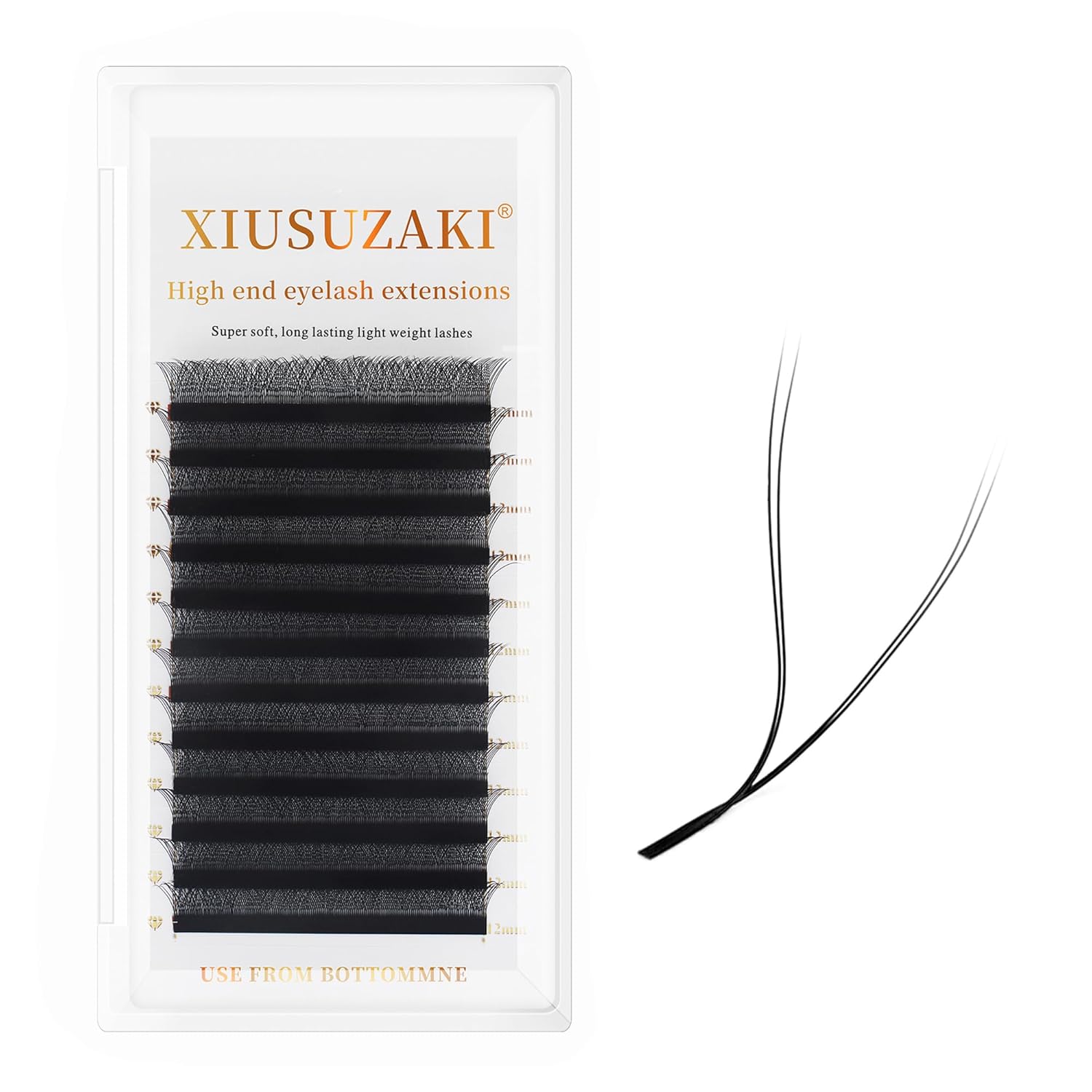 YY Lash Extensions Supplies Y Eyelash Extensions 0.05mm Thickness L/LU Curl Mix 8-15mm Premade Fans 4D Russian Volume Matte Black 12 Rows Crisscross Eye Lashes(YY-0.05-LU,8-15mm)-GlimoraGlow
