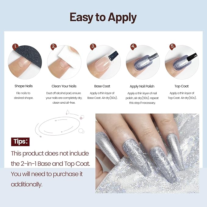 10ml Glitter Nail Polish Set 6 Colors Glitter Effect All Seasons Neutral Color Quick Dry Nail Polish Set for Women Salon DIY Nail Art-GlimoraGlow