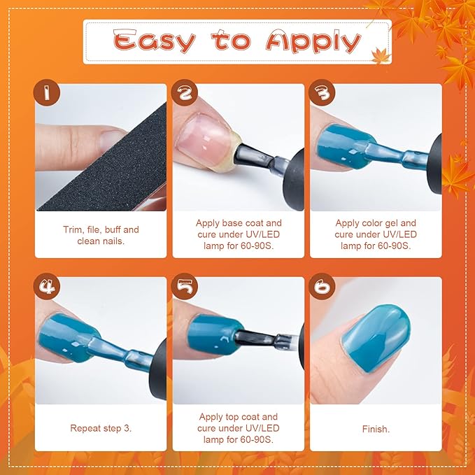 JODSONE 36 Pcs Gel Nail Polish Kit with U V Light of 32 Color Gel Polish Nail Collections Base and Top Glitter Coat Manicure Tools-GlimoraGlow