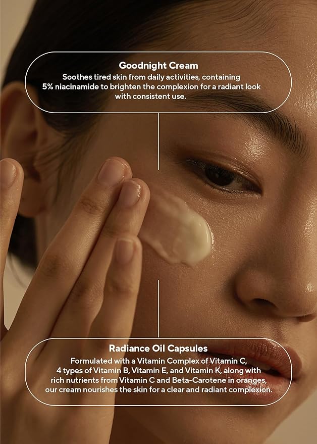 AROMATICA Glow Vita Goodnight Cream Orange & Neroli 3.1fl oz/90g - Night Cream Moisturizer For Face & Neck | Anti Aging Wrinkle Cream with Vitamin C, 5% Niacinamide-GlimoraGlow