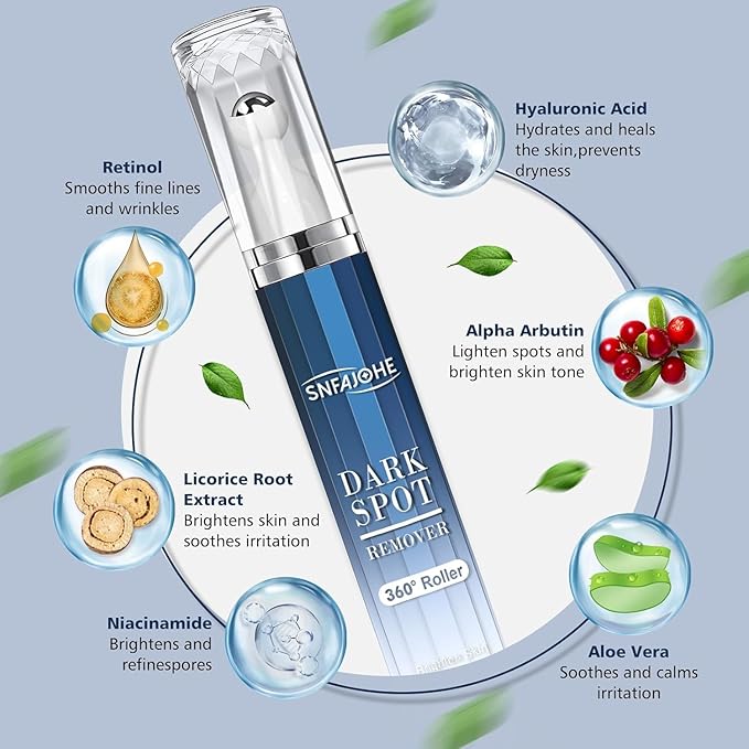 Dark Spot Remover for Face and Body - Dark Spot Advanced Corrector Serum for Melasma, Age Spots, Freckles & Sun Spots, with 360° Roller for All Skin Types-GlimoraGlow
