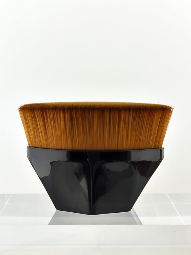 Foundation Makeup Brush Fast Flawless Application Blusher Liquid Cream Powder Cosmetic Body Blending Tool, Black-GlimoraGlow