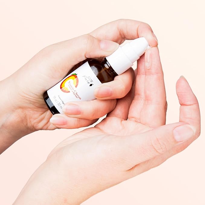 100% PURE Vitamin C Face Serum Hydrating Glow Skin Care with ALA Aloe + Vitamin E Oil - Daily Firming & Correcting Anti Aging Facial Moisturizer for Women & Men All Skin Types, Vegan - 1 Fl Oz-GlimoraGlow