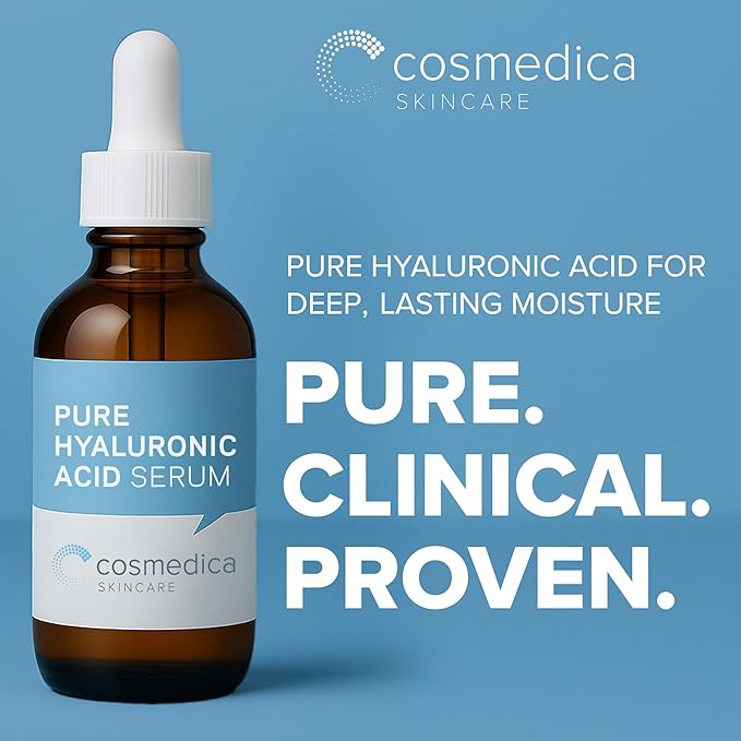 Hyaluronic Acid Serum for Skin 100% Pure Anti Aging Intense Hydration Moisture Non greasy Paraben free, Wrinkle Reducing and Brightening Serum (Pro Formula) 2oz-GlimoraGlow