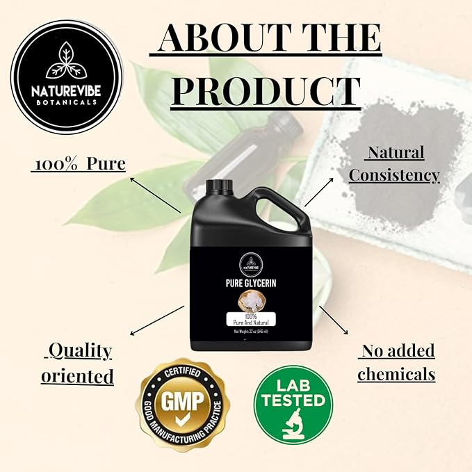 Naturevibe Botanicals Glycerine Liquid Oil 32 Ounces | 100% Pure and Natural | Great for Skin Care and Hair Care-GlimoraGlow