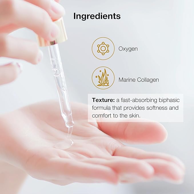 LULLAGE Splendor Elasticity & Firmness Moisturizing Face Serum for Women - Fast Absorbing Day & Night Hydrating Serum with Oxygen & Marine Collagen - 1 Fl. Oz Bottle-GlimoraGlow