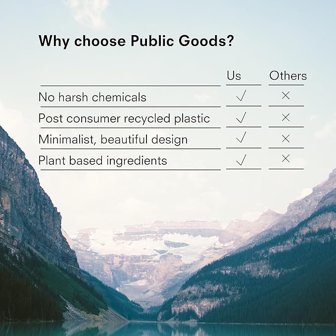 Public Goods Hand Soap | Cleansing Soap for Kitchen & Bathroom | Made with Natural Essential Oils | Paraben & Sulfate Free | Vegan Friendly | Made in Canada | 12 Fl Oz Bottle with Dispenser Pump-GlimoraGlow