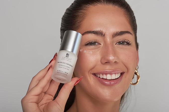 Revitalizing Eye Serum w/Snail Secretion Filtrate, Vitamin E, Chamomile & Aloe Vera - Under Eye Care for Moisturizing and Hydrating - No Parabens & No Sulfates (0.70 fl. oz)-GlimoraGlow