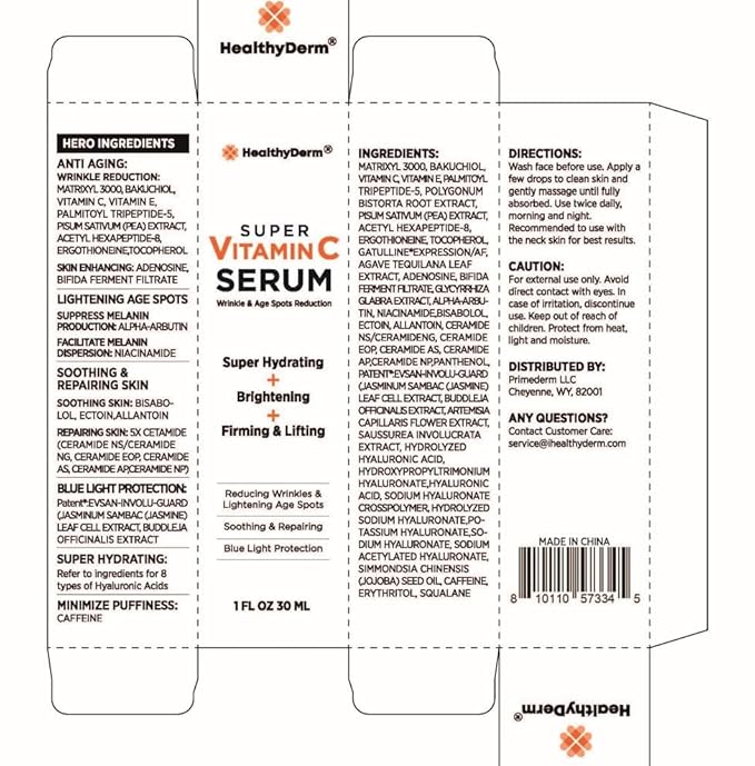 Super Vitamin C Serum for Women Over 70: Niacinamide, Vitamin C, Hyaluronic Acid, Peptides, Vitamin E, Caffeine, Bakuchiol, Hydrating, Lifting, Wrinkle & Age Spots Reduction Pack of 3-GlimoraGlow