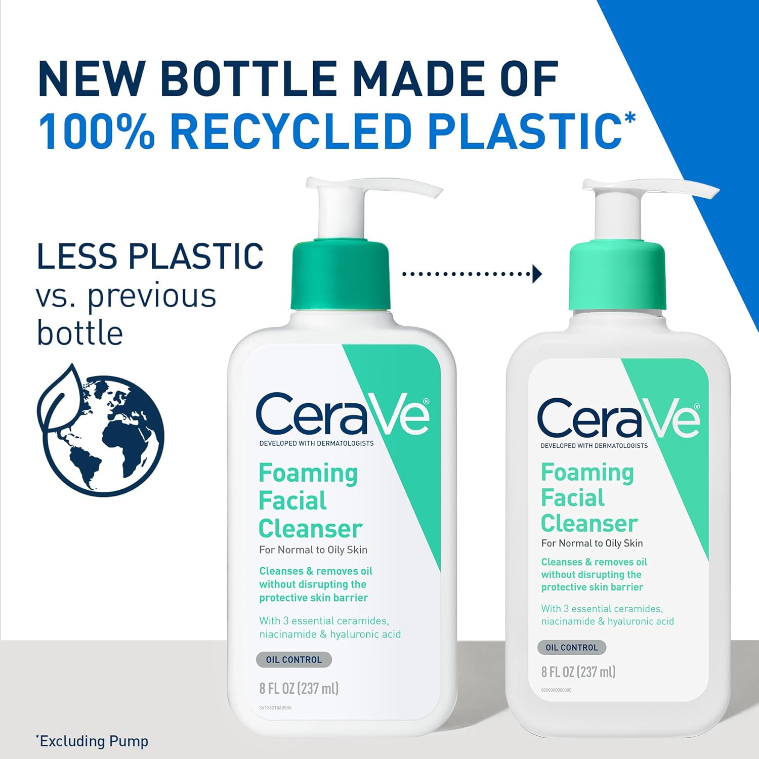 CeraVe Foaming Facial Cleanser, Daily Face Wash for Oily Skin, Hyaluronic Acid + Ceramides + Niacinamide, Fragrance Free & Paraben Free, Non-Drying Oil Control Face Wash, 8 Fluid Ounces-GlimoraGlow