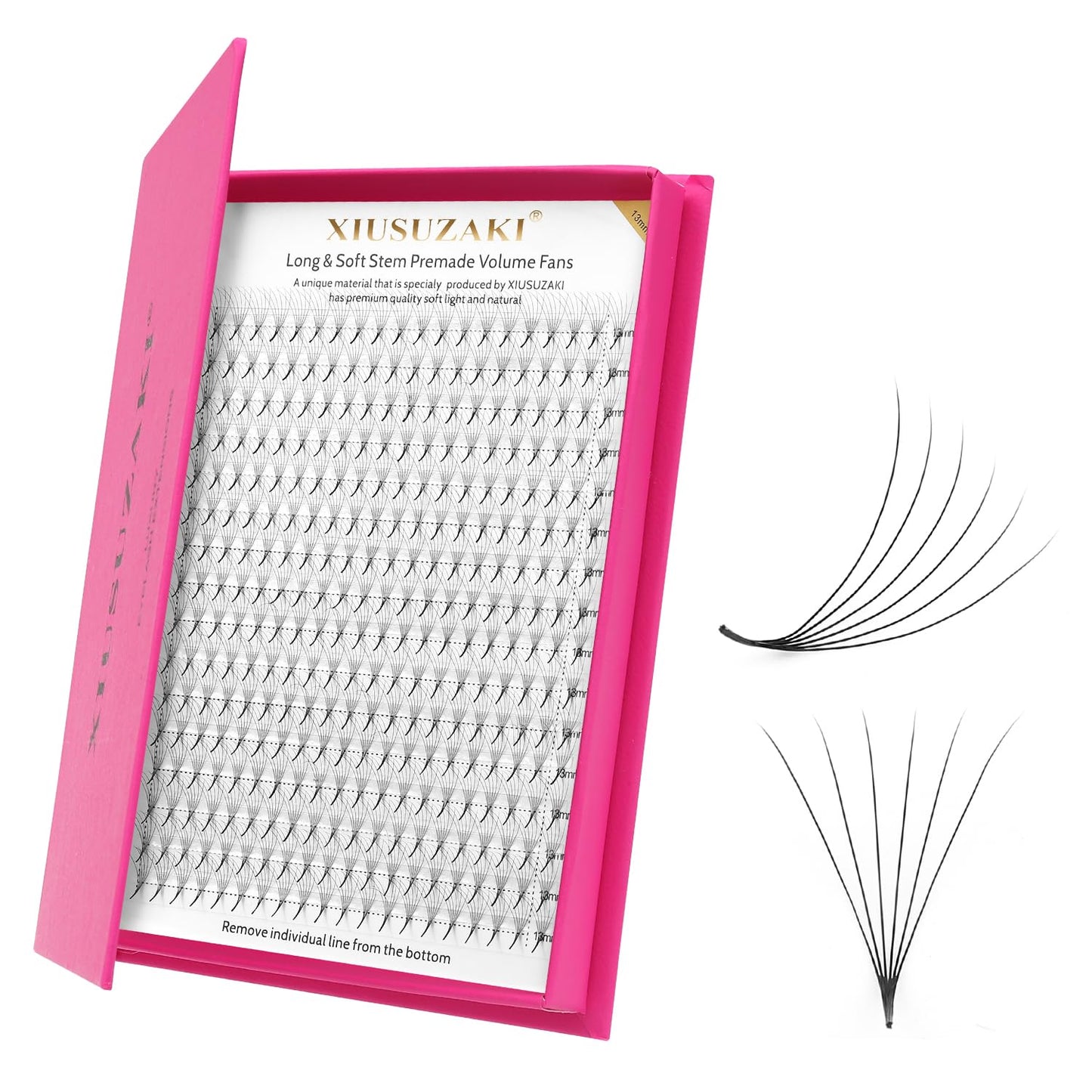 Premade Fans Eyelash Extensions 6D Volume Lash Extensions 0.07 Thickness Eyelash Extension D Curl Premade Lash Fans Mix 9-16mm Fluffy Soft Handmade Lash Fan Eyelashes(6D-0.07-D,9-16mm)-GlimoraGlow
