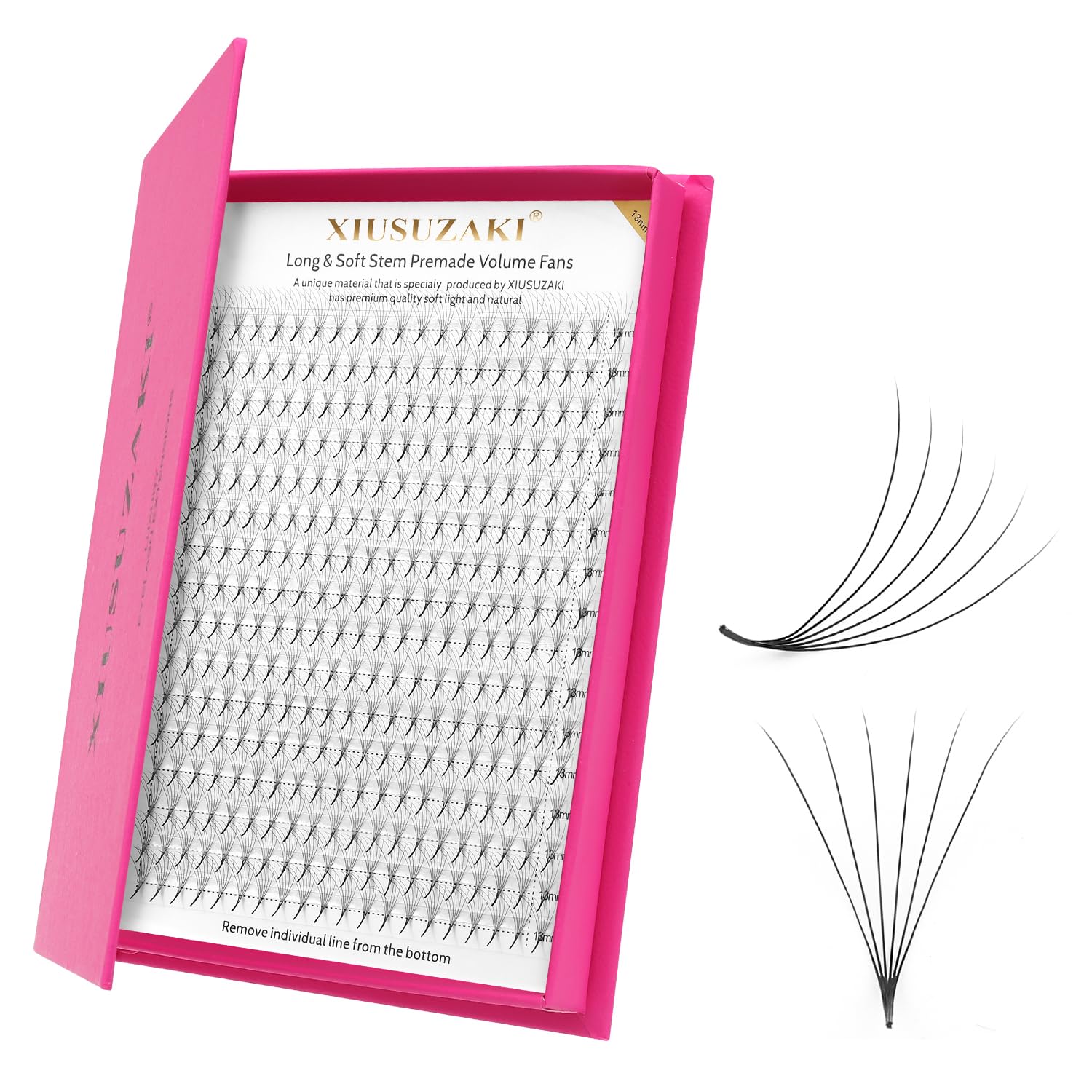 Premade Fans Eyelash Extensions 6D Volume Lash Extensions 0.07 Thickness Eyelash Extension C Curl Premade Lash Fans Mix 9-16mm Fluffy Soft Handmade Lash Fan Eyelashes(6D-0.07-C,9-16mm)-GlimoraGlow