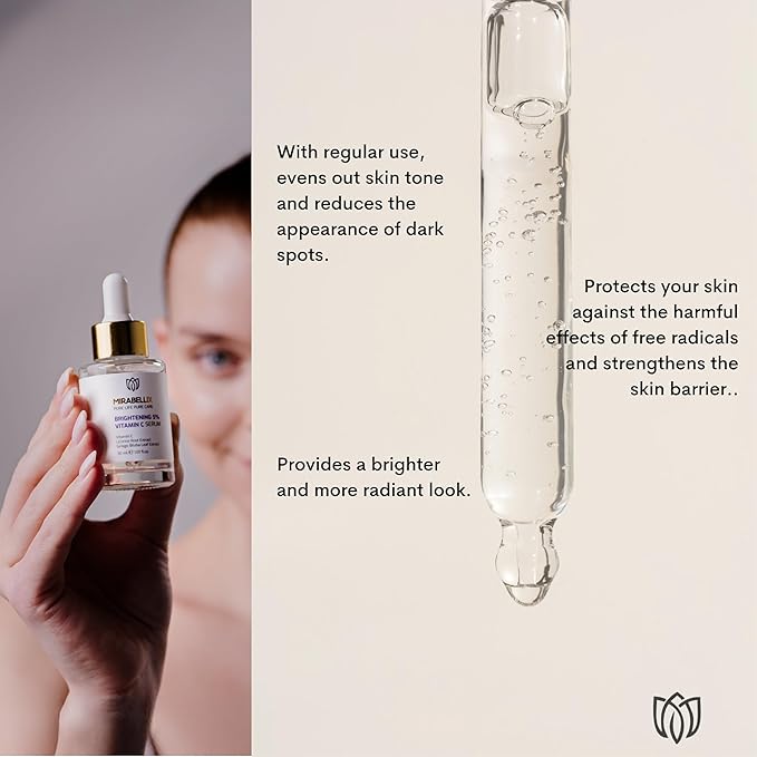 Vitamin C Facial Serum | Daily Antioxidant Support with Niacinamide, Licorice Root & Ginkgo Biloba | Hydrating & Nourishing Formula 30ml-GlimoraGlow