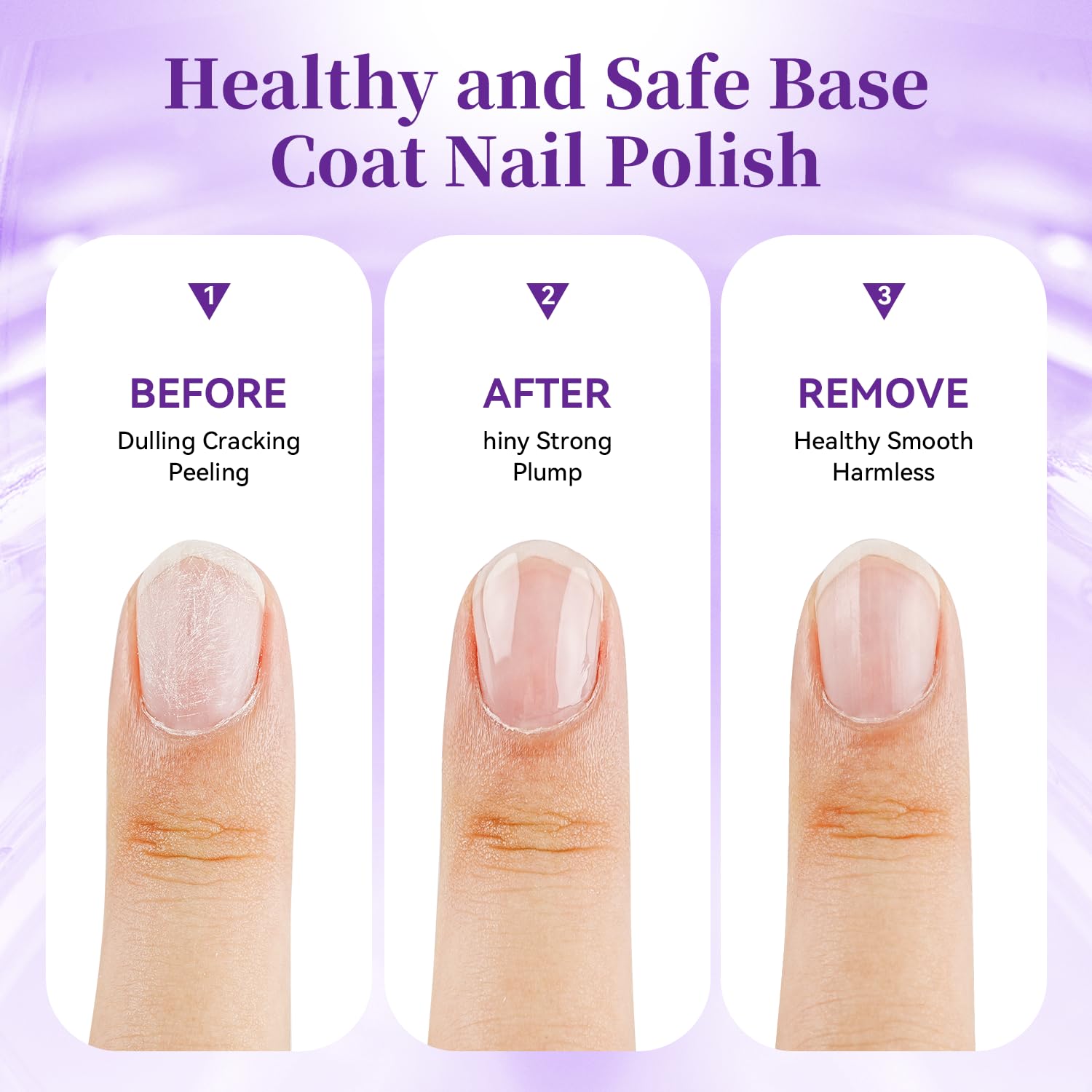 16.5ml Base Coat Nail Polish, Quick Dry Large Volume Base Coat, Color Lock Strengthen Nails for Women Salon DIY Nail Art-GlimoraGlow