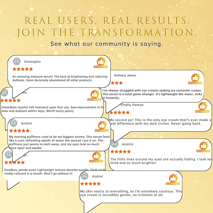 ASAMO Retinol&Caffeine eye serum, Fast Absorbing, Correction for Puffy Eye Bags Fine Lines Dark Circles Wrinkles, 48Hr Hydrating Under Eye Cream, 0.7fl.oz-GlimoraGlow