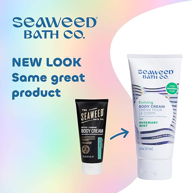 Seaweed Bath Co. Firming Body Cream - Rosemary Mint - Hydrating Hand and Body Lotion with Hyaluronic Acid - Toning Skin Moisturizer for Dry Skin - 6 oz (Pack of 2)-GlimoraGlow