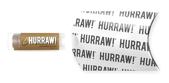 Hurraw! Chocolate Lip Balm: Organic, Certified Vegan, Cruelty and Gluten Free. Non-GMO, 100% Natural Ingredients. Bee, Shea, Soy and Palm Free. Made in USA-GlimoraGlow