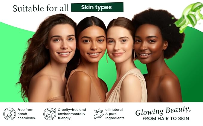 100% Pure & Organic Aloe Vera Spray, Clinically tested & Dermatologist approved, Hydrates & Heals Dry & Damaged Skin & Hair- 12 Oz-GlimoraGlow