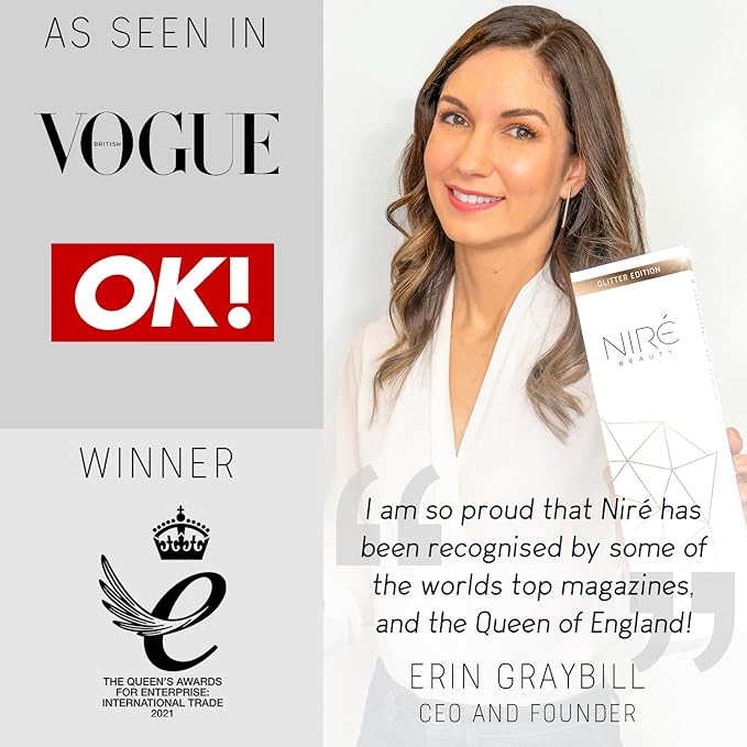 Niré Beauty White 15piece Award Winning Professional Makeup Brush Set: Vegan Makeup Brushes with Case, Makeup Sponge, Cleaner, Guide, Gift Box-GlimoraGlow