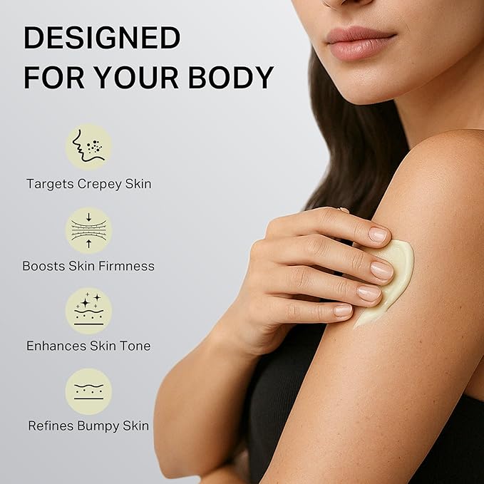 Ultra-Size Firming Retinol Body Lotion for Crepey Skin & Keratosis Pilaris with 0.05% Retinol, AHA, Collagen, Body Cream, Anti Aging Moisturizer 10.14 fl oz-GlimoraGlow