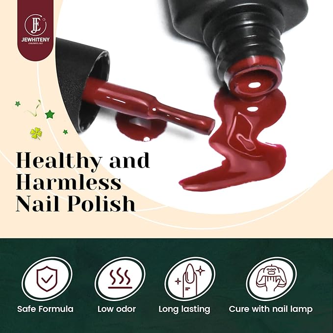 JEWHITENY 23PCS Nail Polish Set 20 Colors Gel Nail Polish Jelly Color Natural and Elegant Long Lasting Suitable for Salon at Home-GlimoraGlow