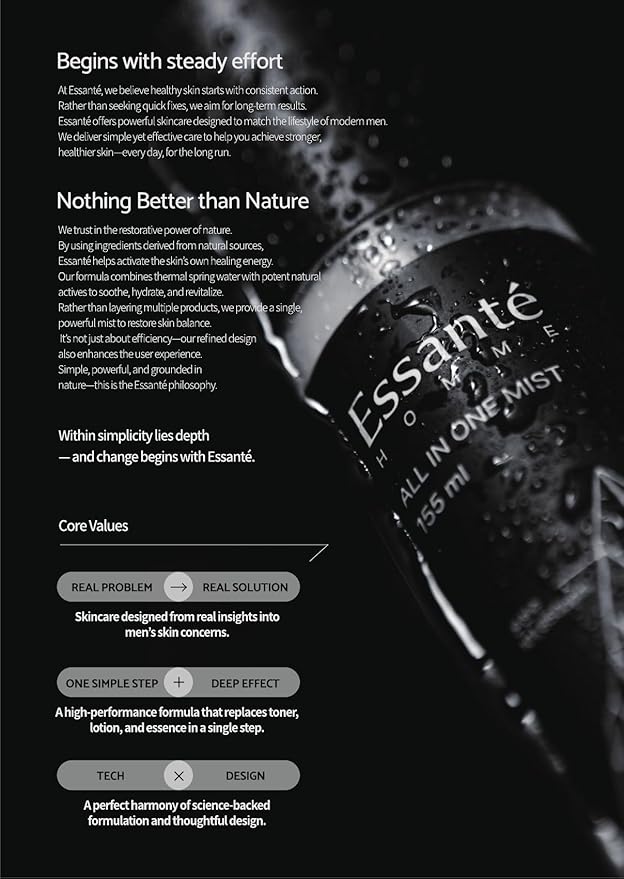 ESSENTÉ Hot Spring All-in-One Facial Mist, 3-in-1 Toner, Lotion & Essence, Deep Hydration & Soothing, Non-Sticky, Ultra-Fine Spray 5.24 fl oz-GlimoraGlow