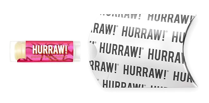 Hurraw! Grapefruit, Ginger, Eucalyptus (Kapha) Lip Balm: Organic, Certified Vegan, Cruelty and Gluten Free. Non-GMO, 100% Natural Ingredients. Bee, Shea, Soy and Palm Free. Made in USA-GlimoraGlow