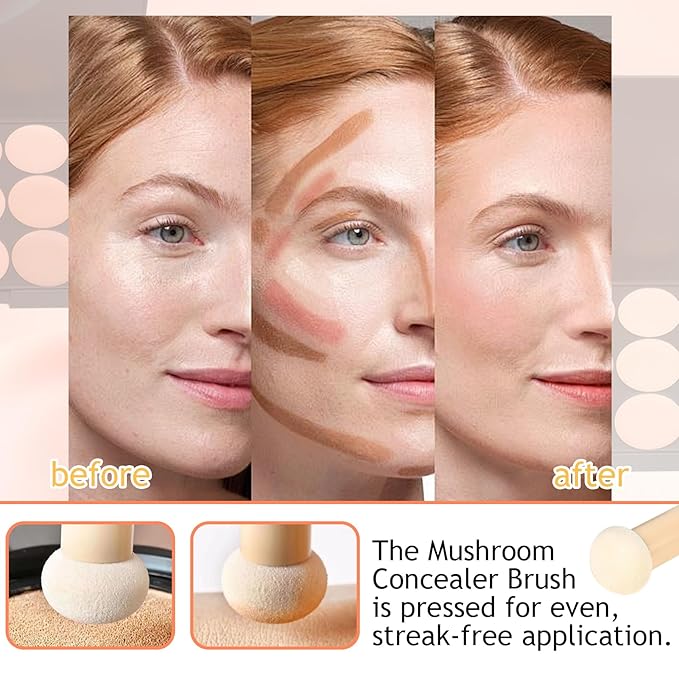 15 Colors Cream Contour Palette,Lightweight Concealer Full Coverage Contouring Liquid Foundation Palette,Multi-use Blendable Color Corrector Concealer Palette with Makeup Sponge-GlimoraGlow